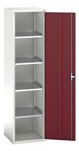 16926067.** verso shelf cupboard with 4 shelves. WxDxH: 525x550x2000mm. RAL 7035/5010 or selected